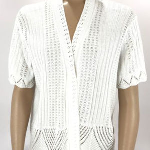 Laura Scott Womens Short Sleeve Sweater Coverup